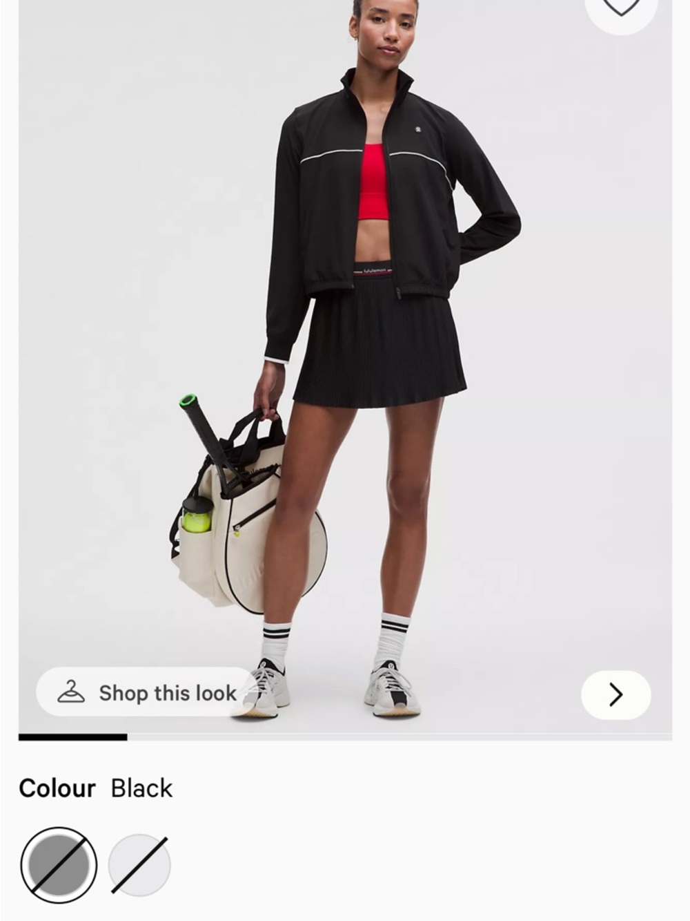 lululemon athletica Black Pleated Active Tennis Skirt- never worn